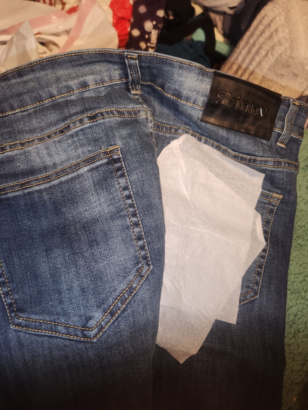 👖 Skinny Fit 34 Men's Distressed Jeans - Dark Wash Skinny Collection NEW! 👖